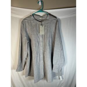 POETRY Fashion NWT $168 Hemp Organic Cotton Pintuck Tunic Shirt Top Size US 18